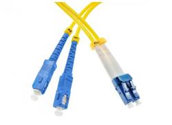 Savienojošais optiskais kabelis SC/UPC-LC/UPC SM9/125, 2 m, OS2, dupleksais 08625 