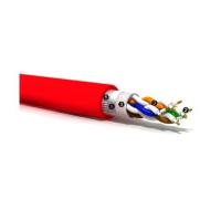 FTP CAT5e kabelis, 4P, neuzliesmojošs PH120, LSZH, sarkans, 500 m 